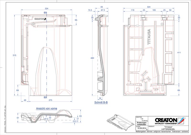 CAD datoteka izdelka TITANIA slemenski zračnik LUEFTZ