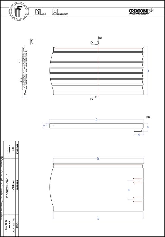 CAD datoteka izdelka PROFIL segmentna oblika STRANGFALZ-GEWELLT-1-1
