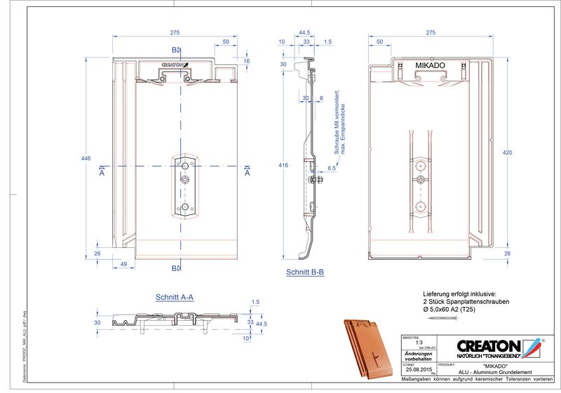 CAD datoteka izdelka MIKADO osnova, aluminij GRUNDALU