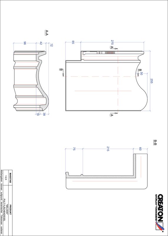 CAD datoteka izdelka MELODIE strešnik za enokapno streho PULTFLA