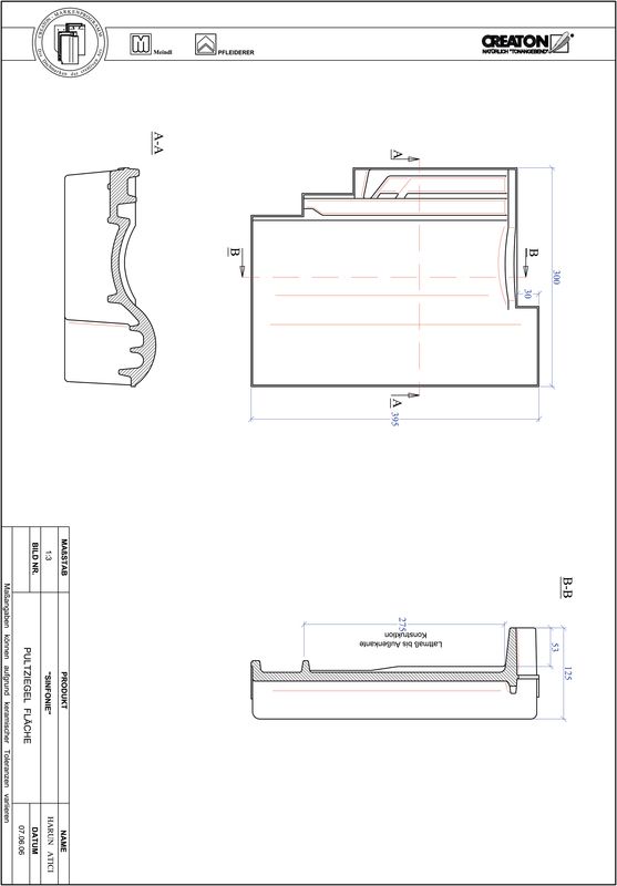 CAD datoteka izdelka SINFONIE strešnik za enokapno streho PULTFLA