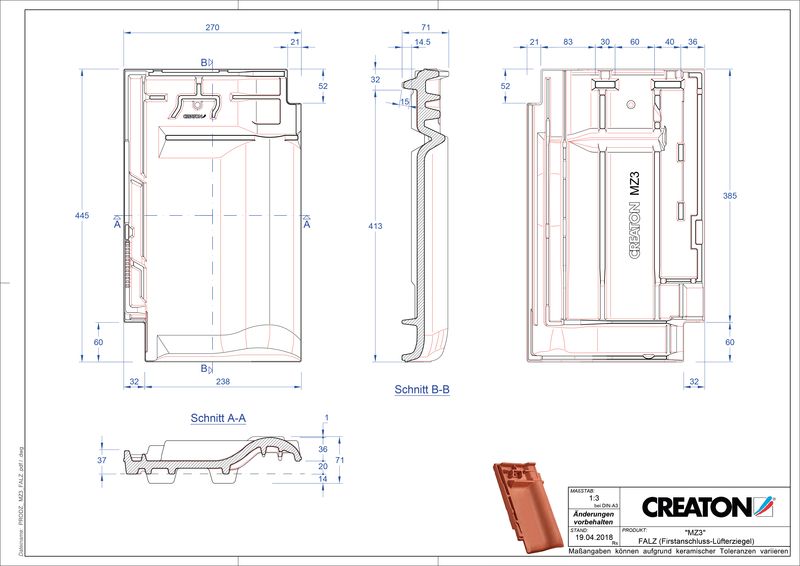 CAD datoteka izdelka MZ3 NEU  slemenski priključni zračnik FALZ