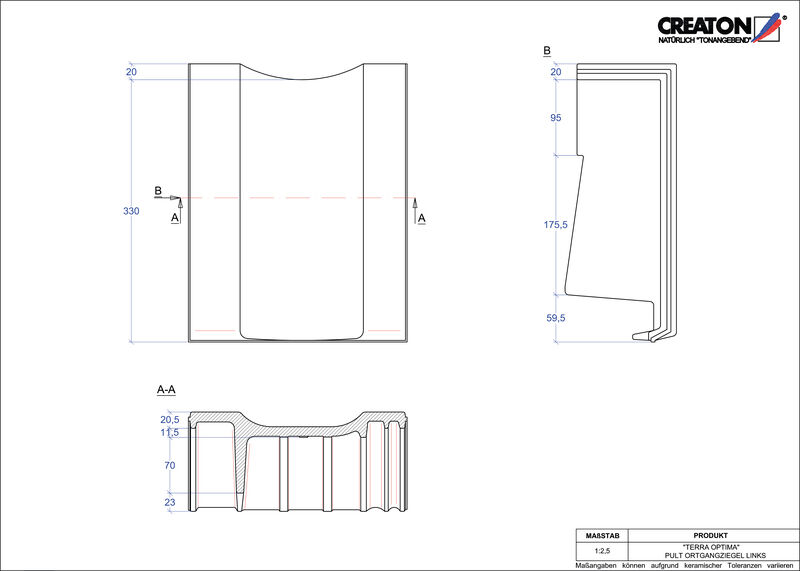 CAD datoteka izdelka OPTIMA strešnik za enokapno streho, krajnik levi PULTOGL