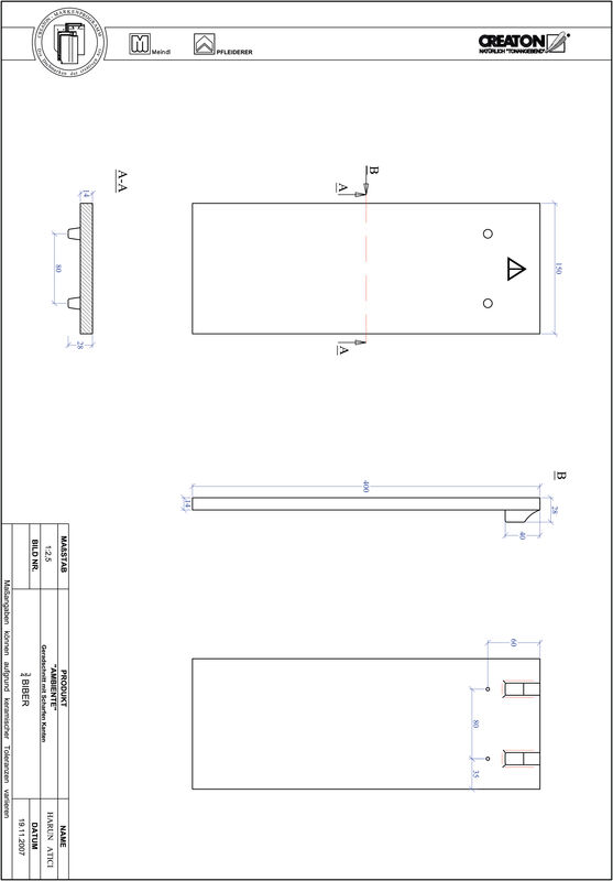 CAD datoteka izdelka AMBIENTE ravna oblika GER-3-4