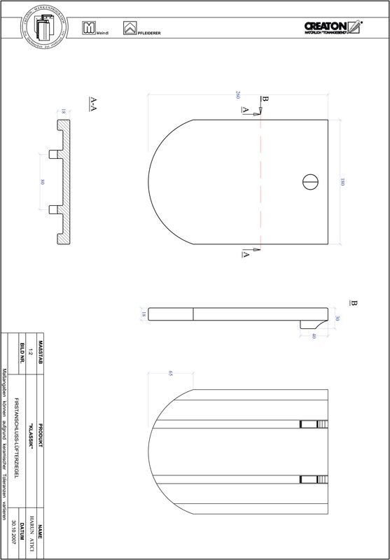 CAD datoteka izdelka KAPSTADT okrogla oblika RUND-FALZ