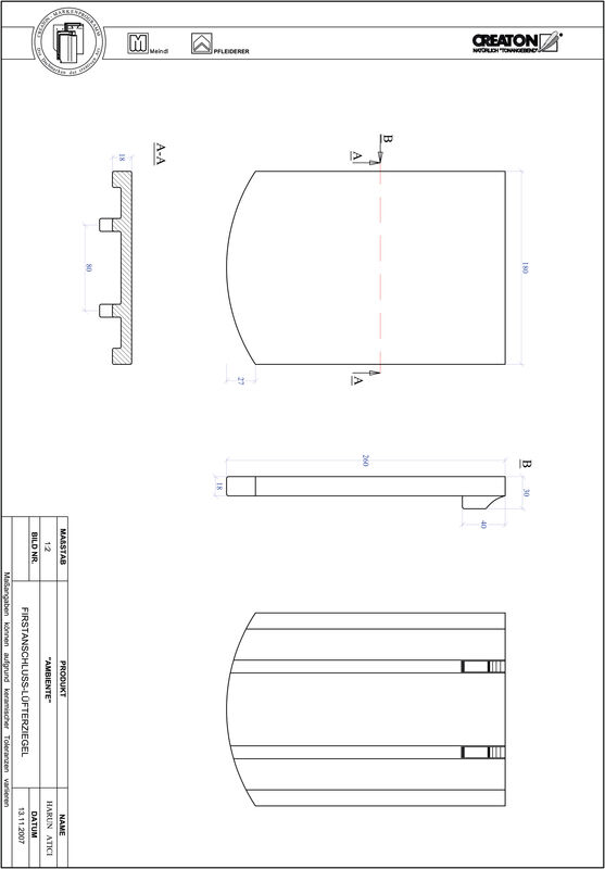 CAD datoteka izdelka AMBIENTE segmentna oblika SEG-FALZ