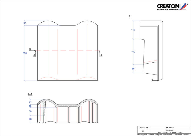 CAD datoteka izdelka BALANCE strešnik za enokapno streho, krajnik levi PULTOGL