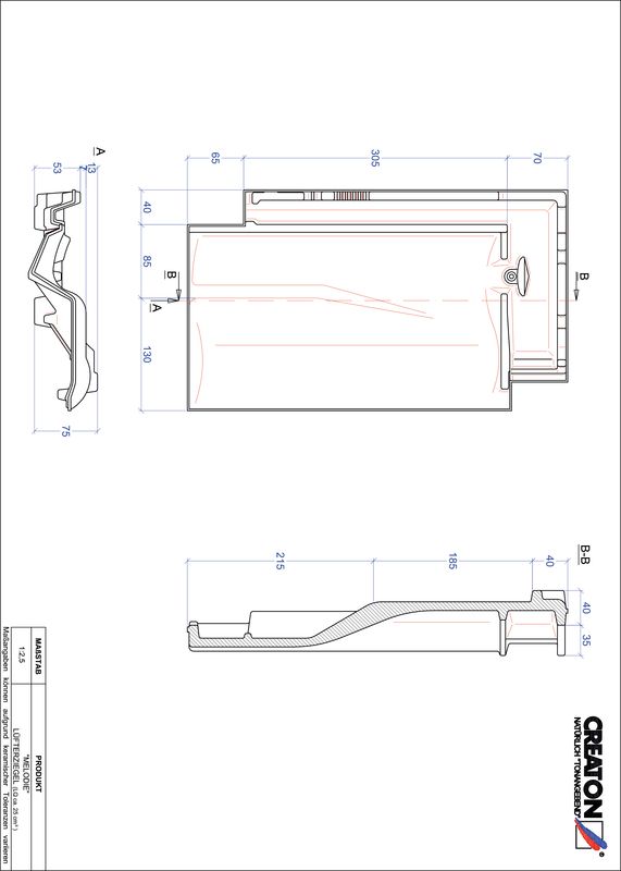 CAD datoteka izdelka MELODIE slemenski zračnik LUEFTZ