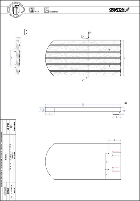 CAD datoteka izdelka ANTIK eliptična oblika KORB-ERHO