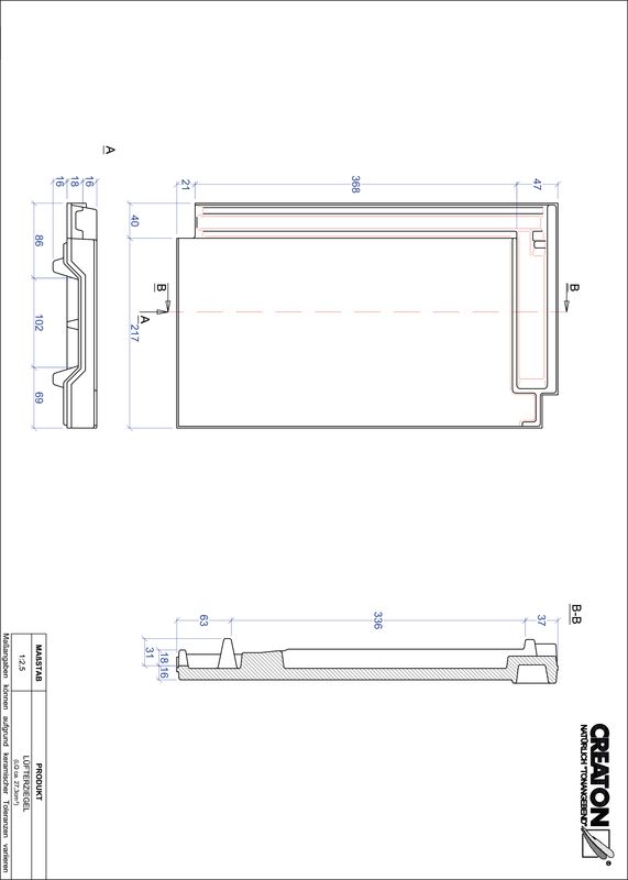 CAD datoteka izdelka DOMINO slemenski zračnik LUEFTZ