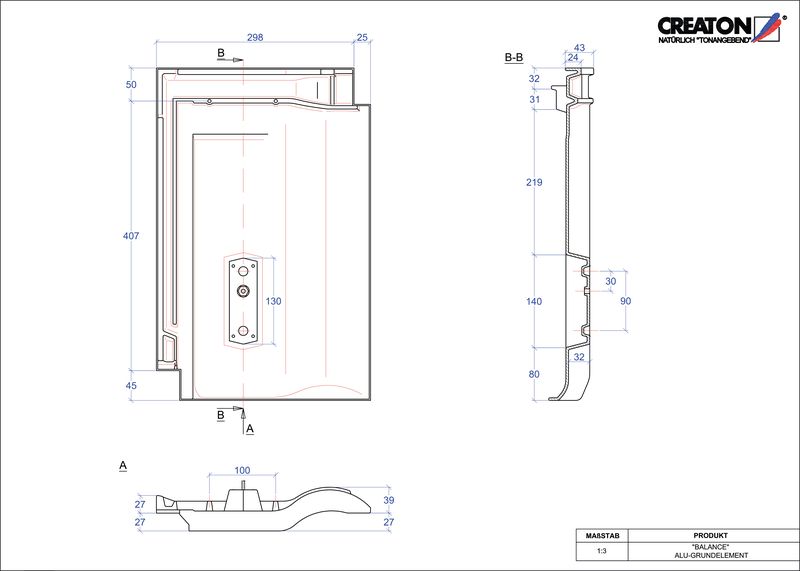 CAD datoteka izdelka BALANCE aluminijska osnova GRUNDALU