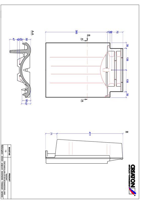 CAD datoteka izdelka SINFONIE slemenski priključni zračnik levi FALOGL