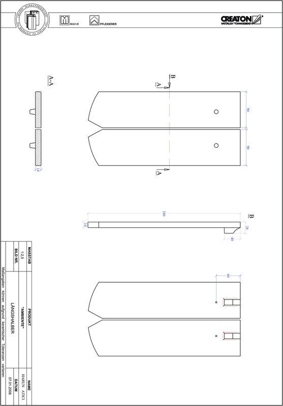 CAD datoteka izdelka AMBIENTE segmentna oblika SEG-LH