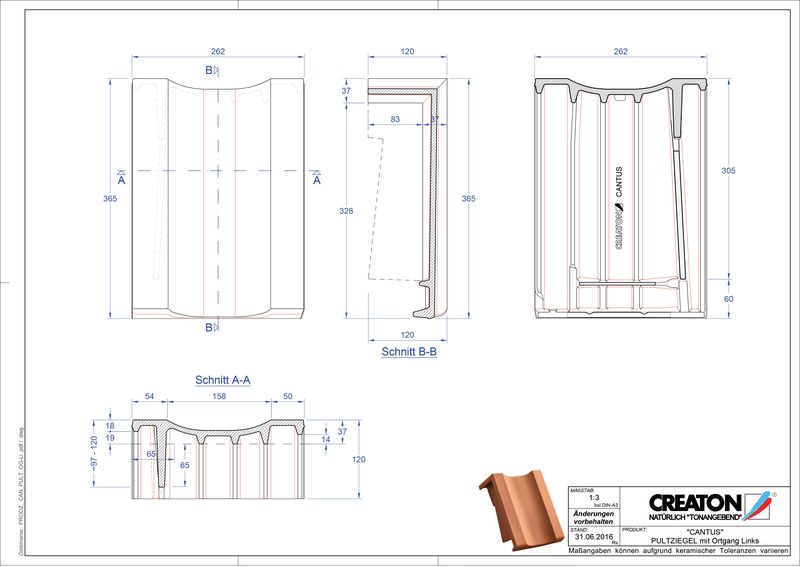 CAD datoteka izdelka CANTUS strešnik za enokapno streho, krajnik levi PULTOGL