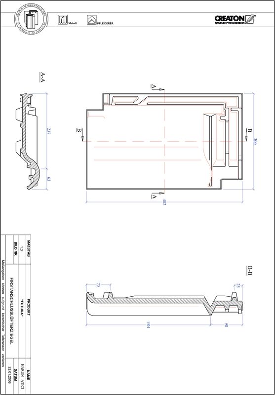 CAD datoteka izdelka DOMINO slemenski priključni zračnik FALZ