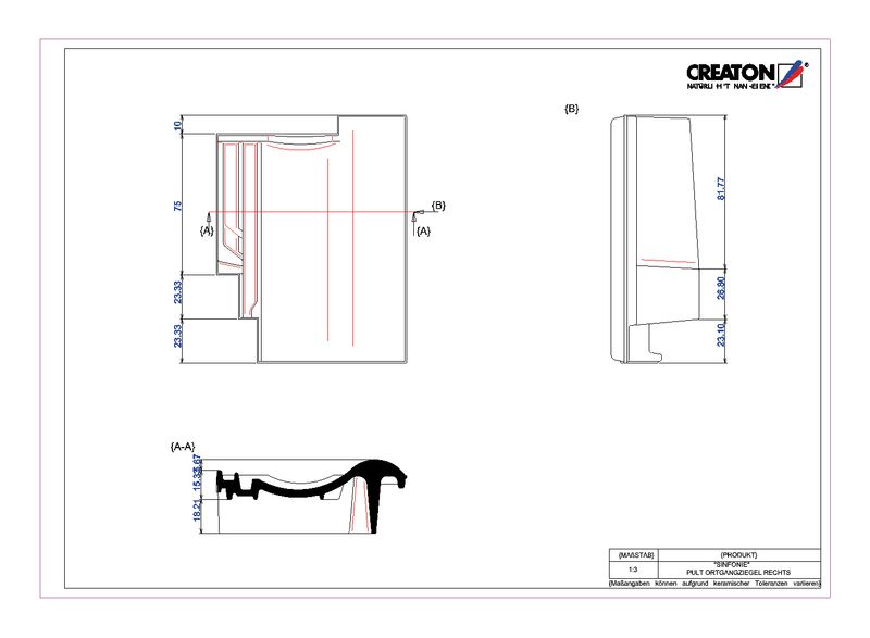 CAD datoteka izdelka SINFONIE  strešnik za enokapno streho, krajnik desni PULTOGR