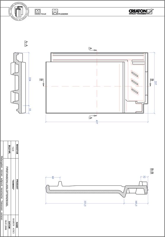 CAD datoteka izdelka DOMINO slemenski priključni zračnik FALZ