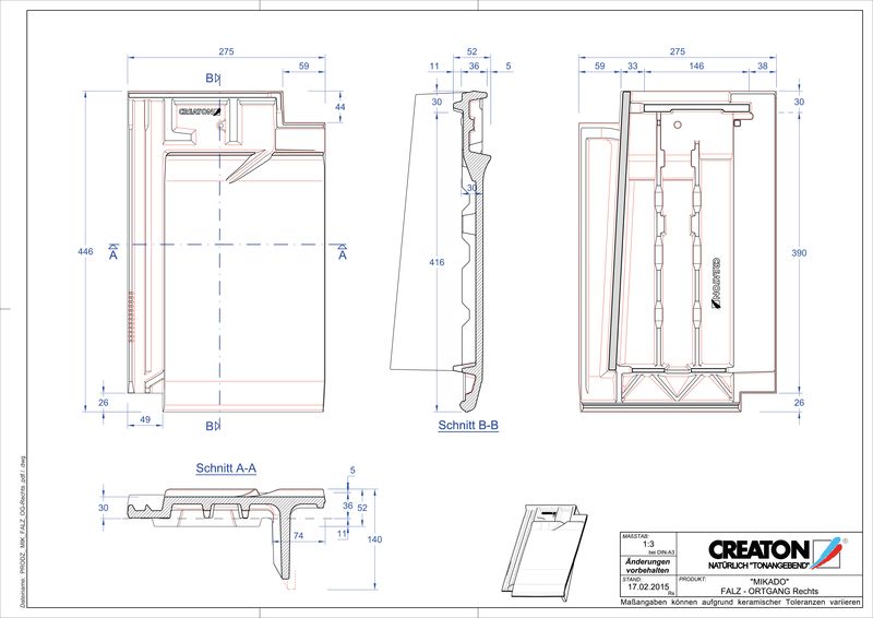 CAD datoteka izdelka MIKADO slemenski priključni zračnik desni FALOGR