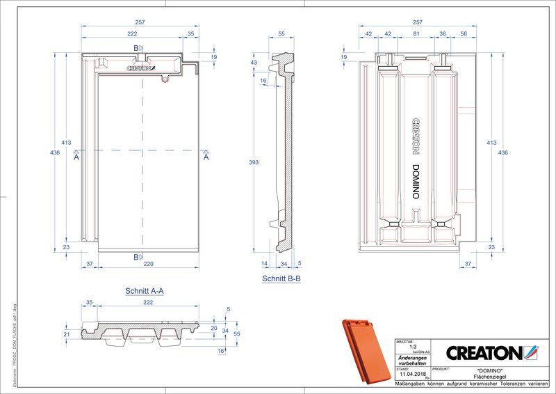 CAD datoteka izdelka DOMINO strešnik FLA