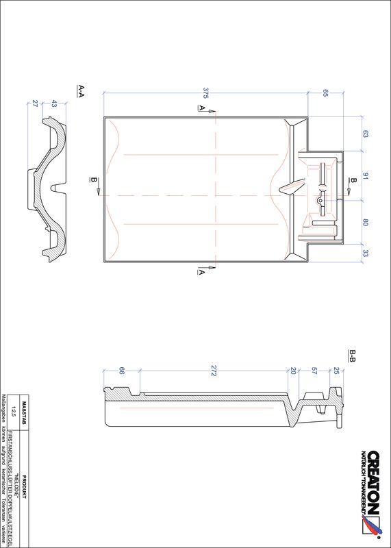 CAD datoteka izdelka MELODIE slemenski priključni zračnik dvovalovnik FALDWZ