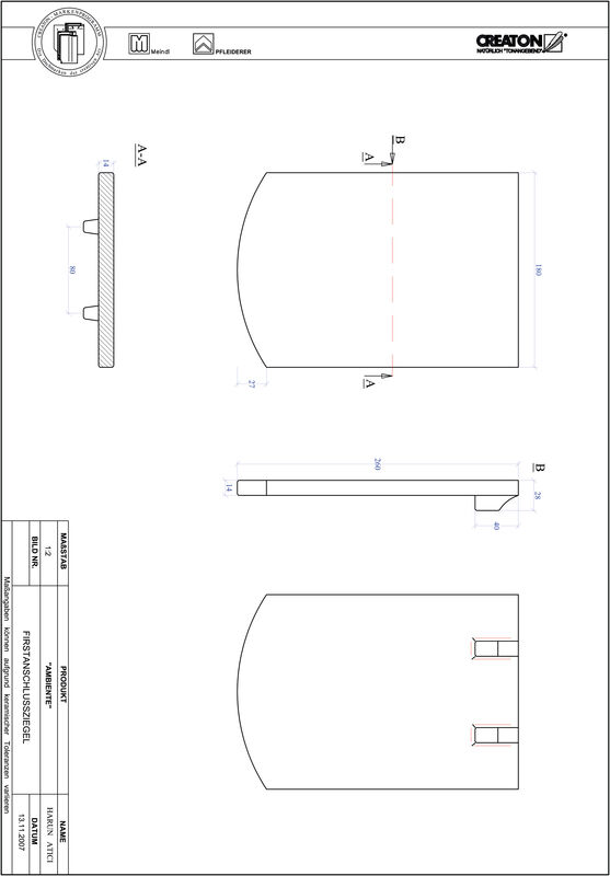CAD datoteka izdelka AMBIENTE segmentna oblika SEG-FAZ