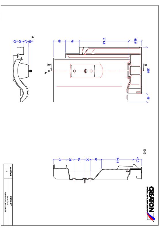 CAD datoteka izdelka SINFONIE osnova, aluminij GRUNDALU