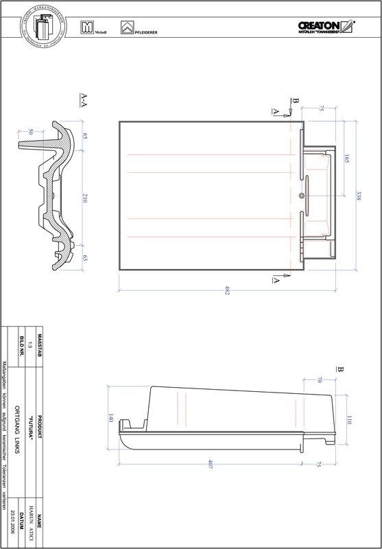 CAD datoteka izdelka FUTURA krajnik levi OGL