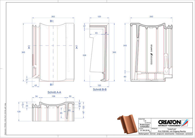 CAD datoteka izdelka CANTUS strešnik za enokapno streho, krajnik desni PULTOGR