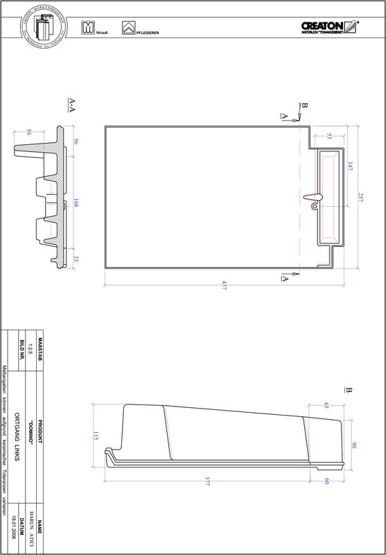 CAD datoteka izdelka DOMINO krajnik levi OGL