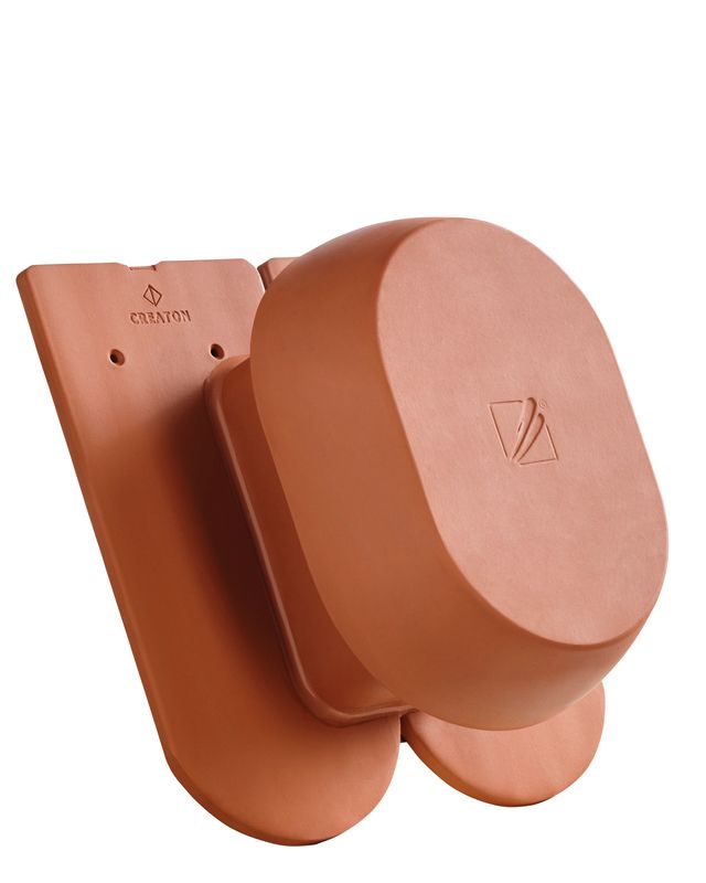 KLASSIK okrogel rez SIGNUM keramični prezračevalnik DN 150/160 mm vklj. adapter za pod streho