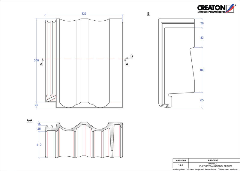 CAD datoteka izdelka RAPIDO  strešnik za enokapno streho, krajnik desni PULTOGR