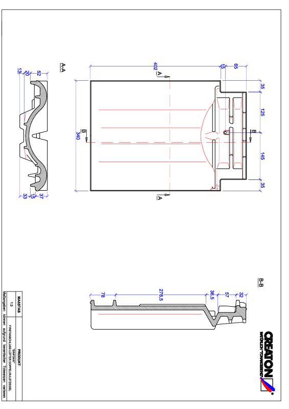 CAD datoteka izdelka SINFONIE slemenski priključni zračnik dvovalovnik FALDWZ