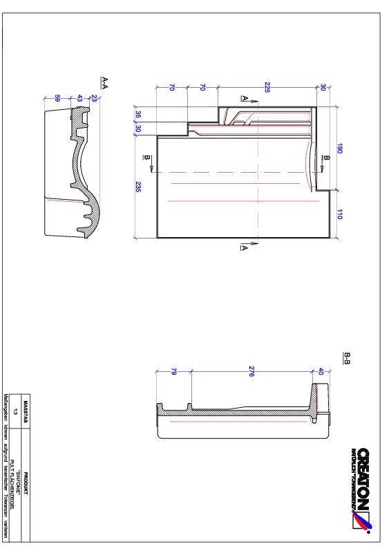 CAD datoteka izdelka SINFONIE strešnik za enokapno streho PULT