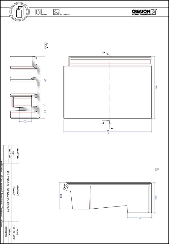 CAD datoteka izdelka DOMINO strešnik za enokapno streho, krajnik desni PULTOGR