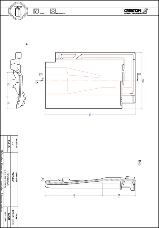CAD datoteka izdelka FUTURA slemenski zračnik LUEFTZ