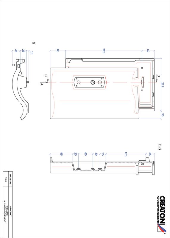 CAD datoteka izdelka MELODIE osnova, aluminij GRUNDALU