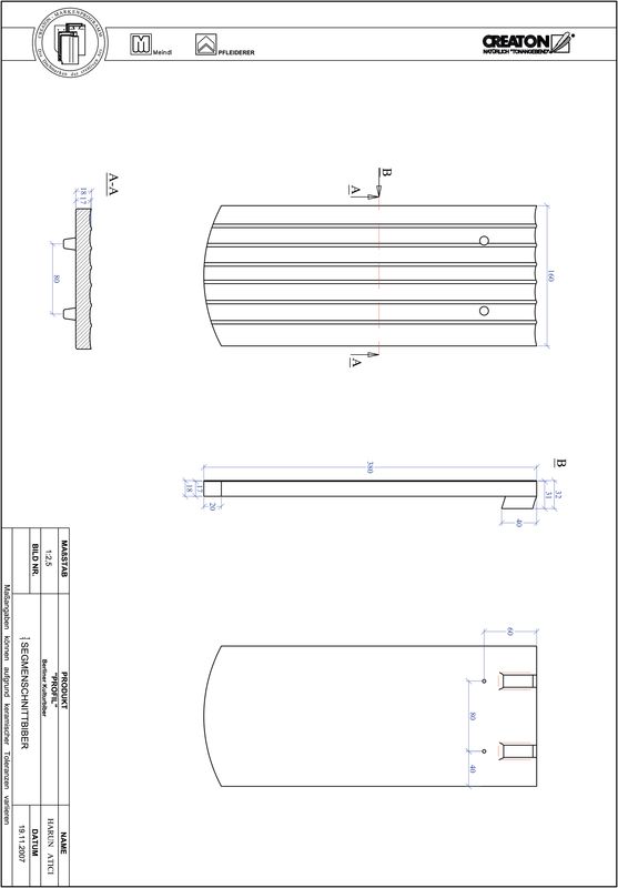 CAD datoteka izdelka PROFIL segmentna oblika BKBI-1-1