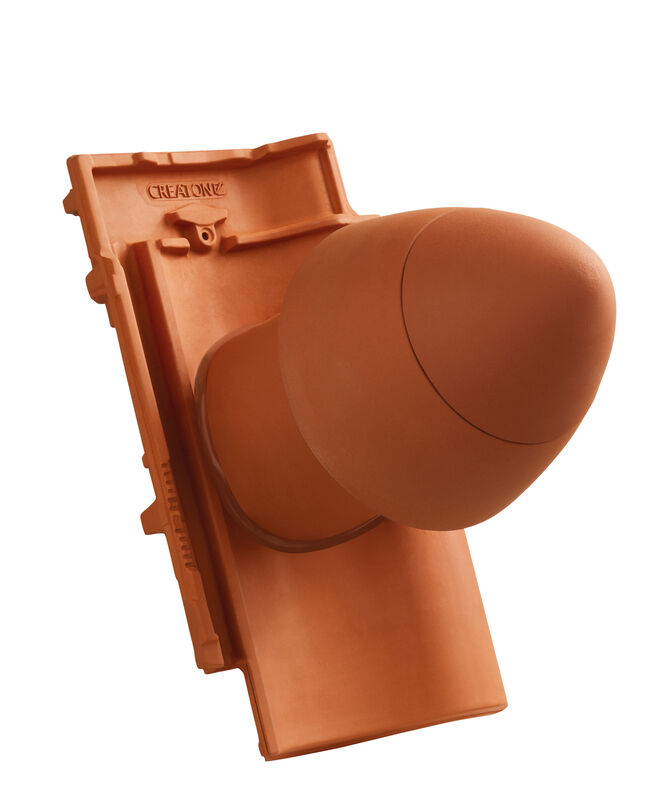 MEL SIGNUM keramični odvodni ventil DN 125 mm s snemljivo kapo, vklj. adapter za povezavo pod streho s prilagodljivim kanalom