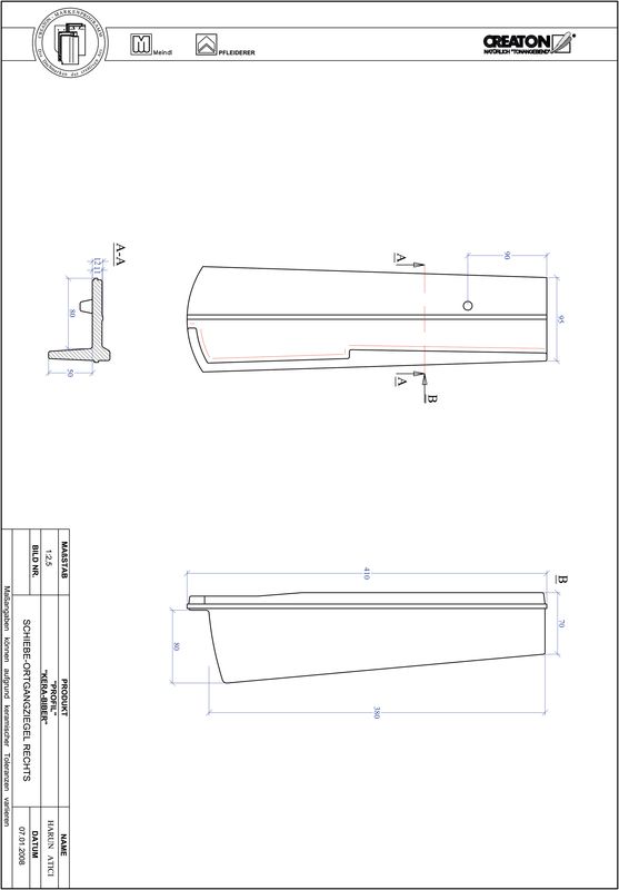 CAD datoteka izdelka PROFIL segmentna oblika KERA-SAECHS-18-CM-OGR