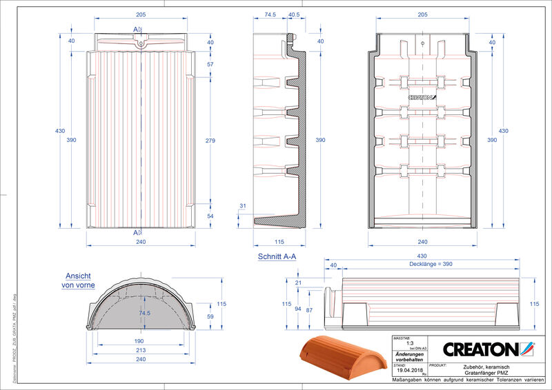 CAD datoteka izdelka RIDGE paleta izdelkov dodatne opreme GRATA-PMZ