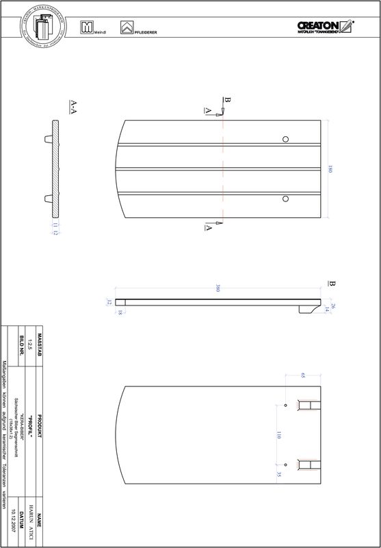 CAD datoteka izdelka PROFIL segmentna oblika KERA-SAECHS-18-CM-1-1